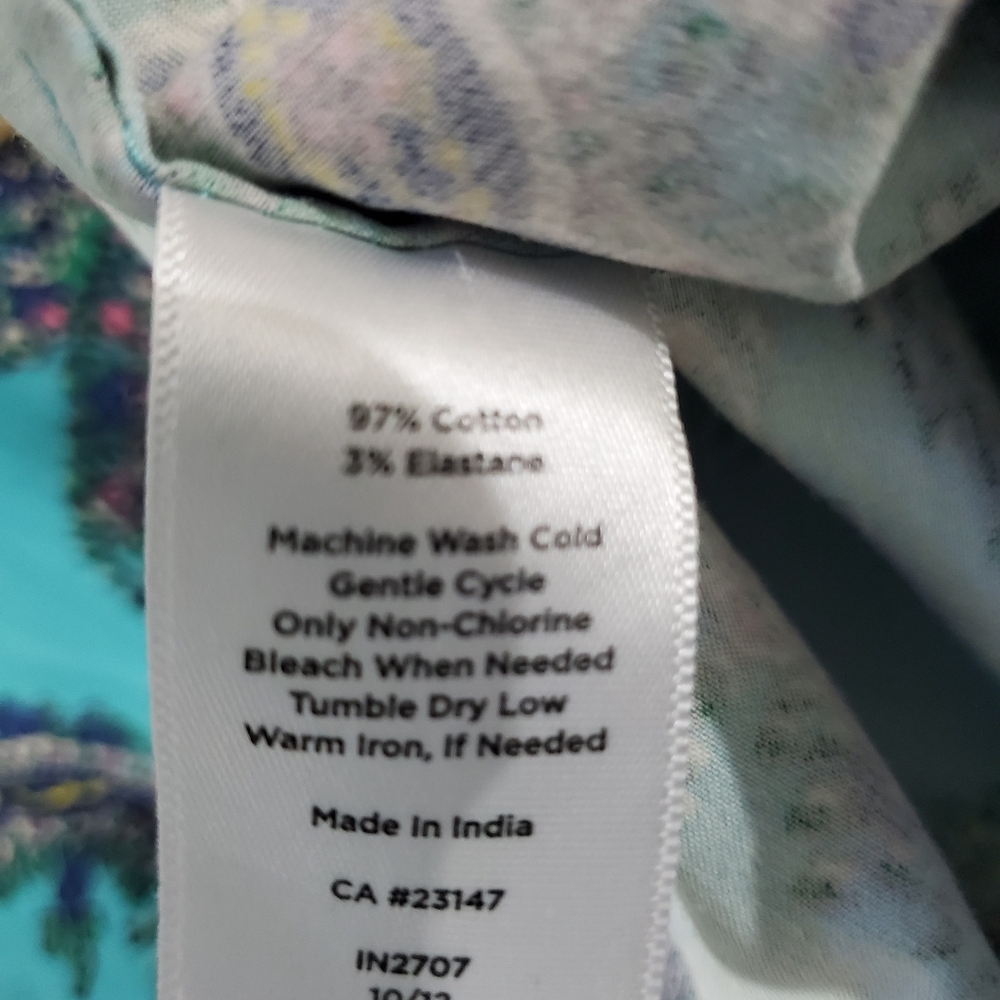 TALBOTS Poplin Paisley Woman's Blouse Size 3XP - Picture 5 of 5